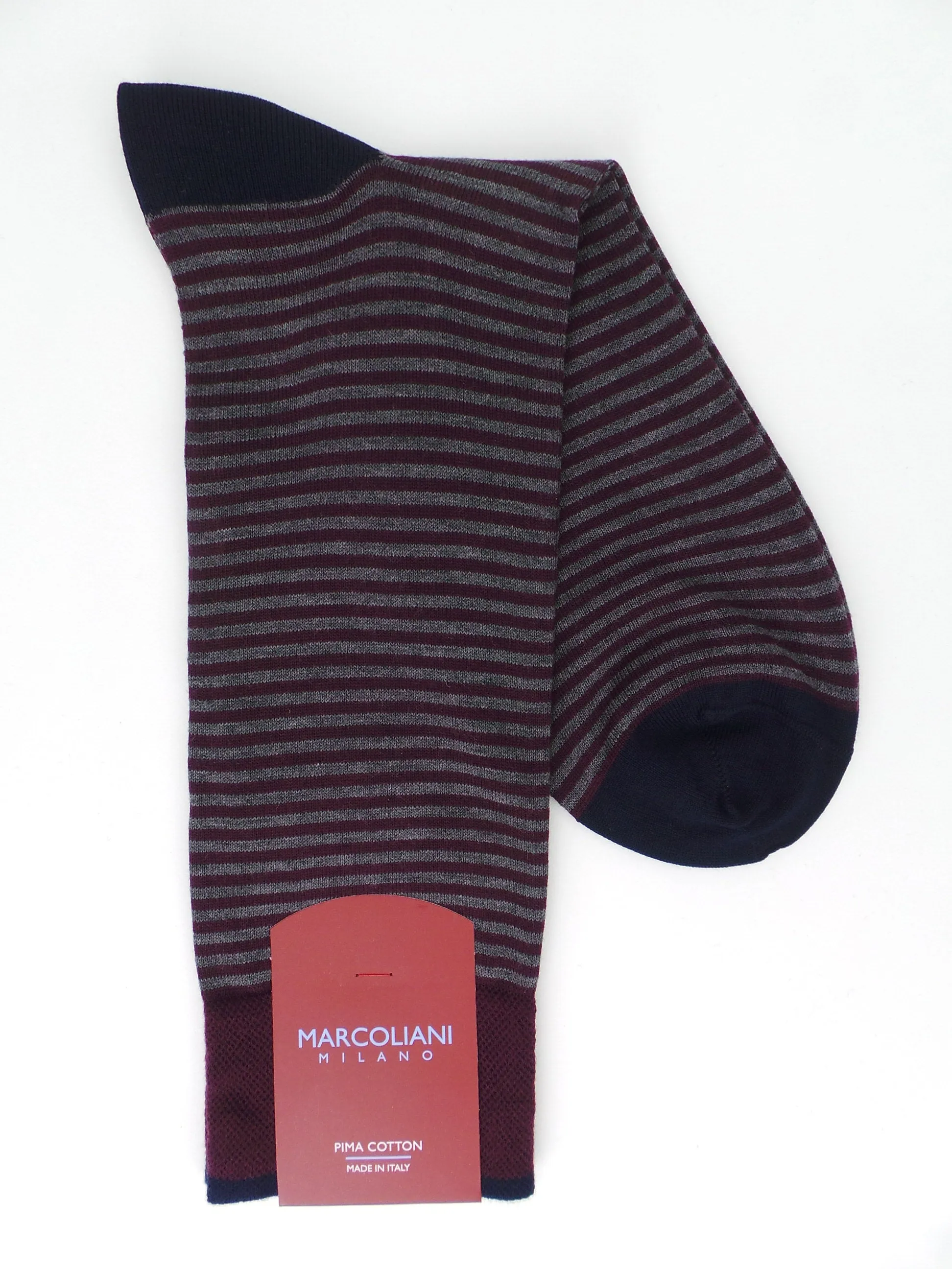 Marcoliani 3231 Pima Cotton Palio Stripe Dress Socks