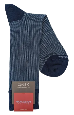 Marcoliani 3741 Pima Cotton Lisle Birdseye Dress Socks
