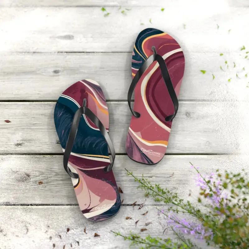 Maroon Marble Flip Flops for Effortless Summer Style