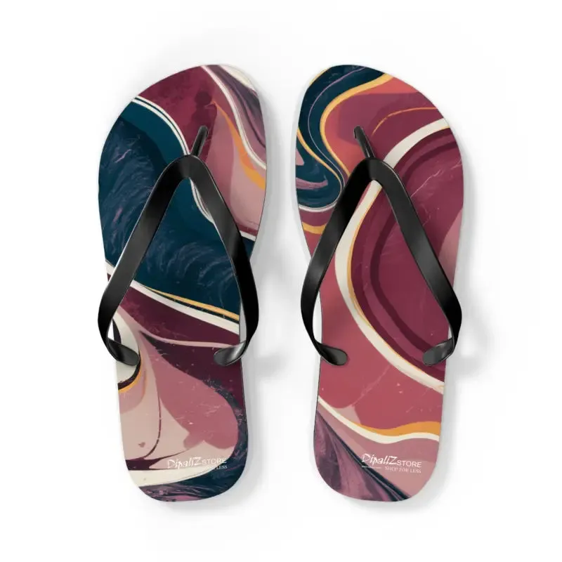 Maroon Marble Flip Flops for Effortless Summer Style