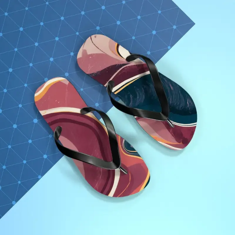 Maroon Marble Flip Flops for Effortless Summer Style