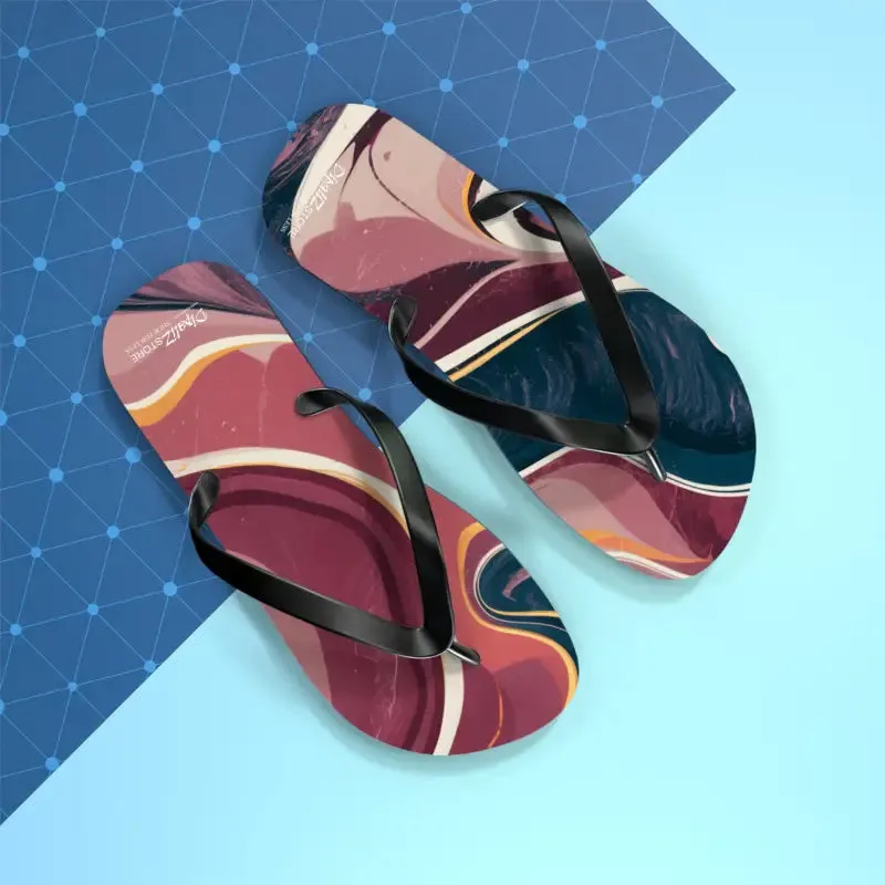 Maroon Marble Flip Flops for Effortless Summer Style