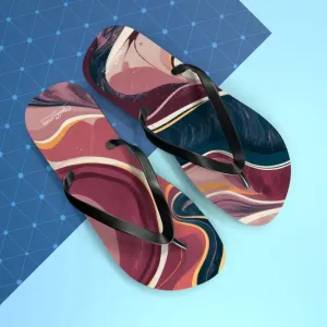 Maroon Marble Flip Flops for Effortless Summer Style