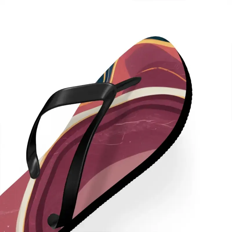 Maroon Marble Flip Flops for Effortless Summer Style