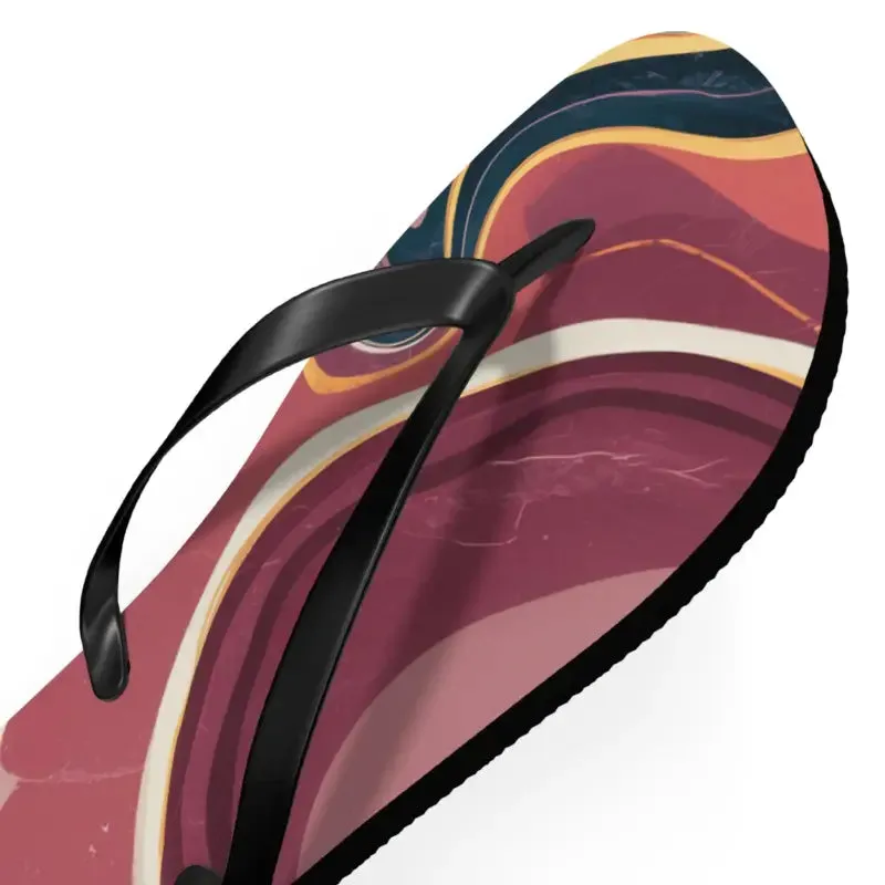Maroon Marble Flip Flops for Effortless Summer Style