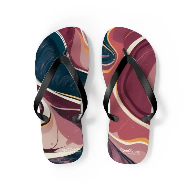 Maroon Marble Flip Flops for Effortless Summer Style