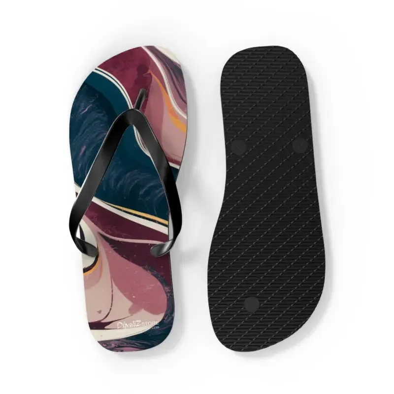 Maroon Marble Flip Flops for Effortless Summer Style
