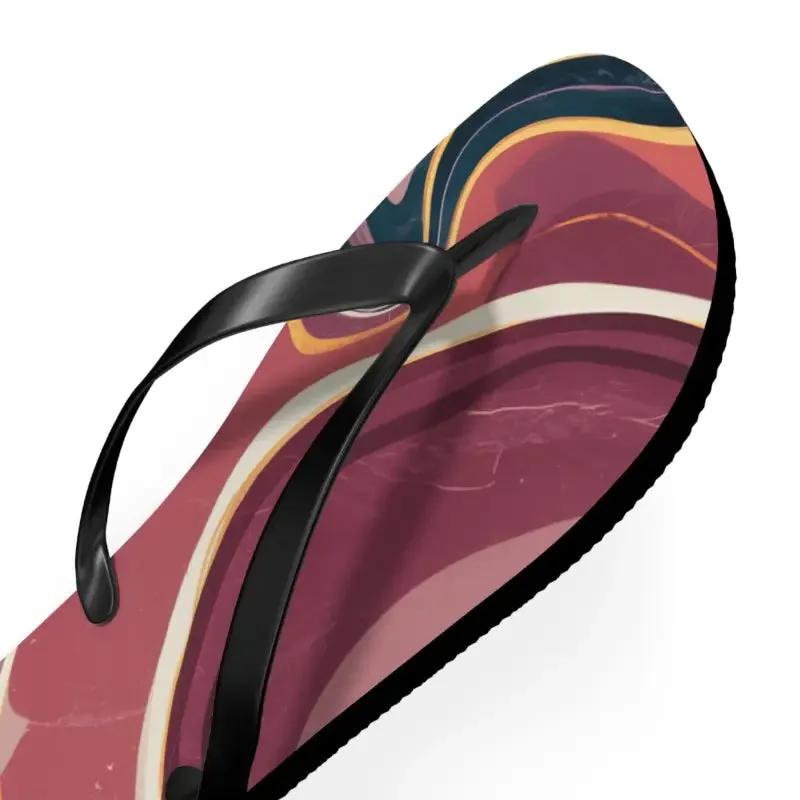 Maroon Marble Flip Flops for Effortless Summer Style