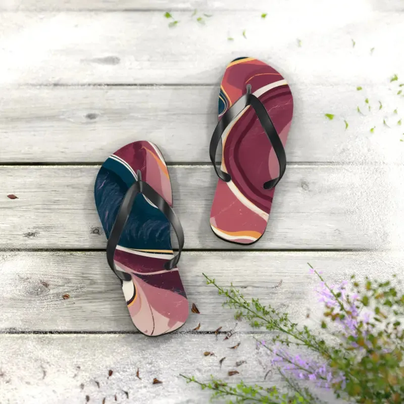 Maroon Marble Flip Flops for Effortless Summer Style