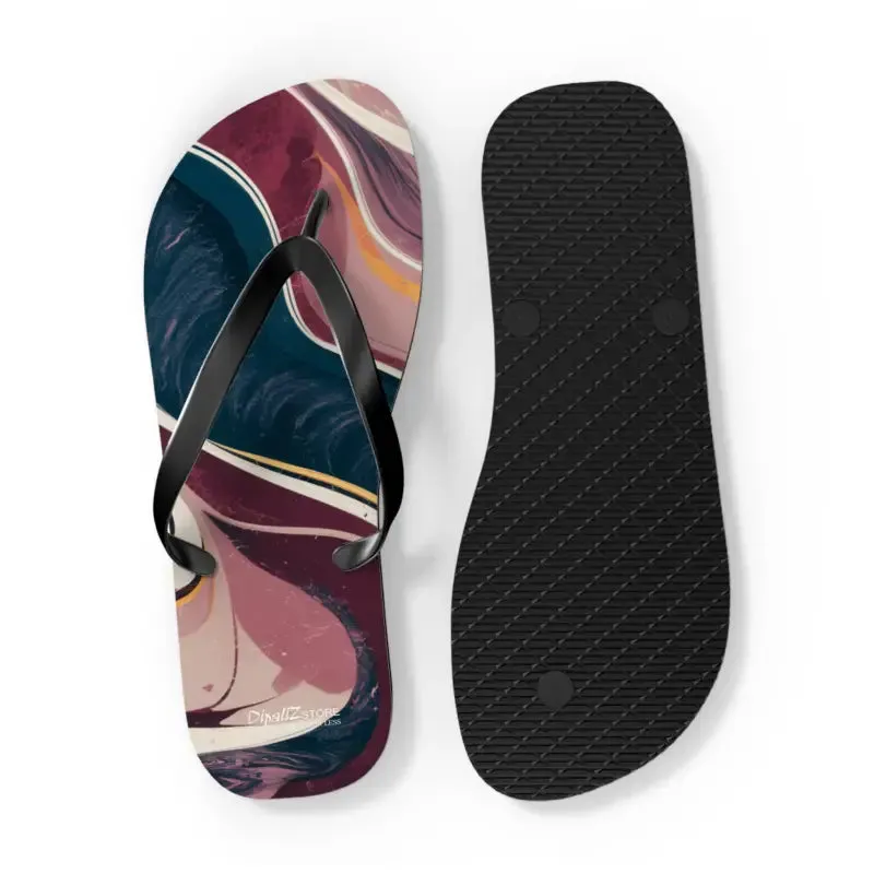 Maroon Marble Flip Flops for Effortless Summer Style