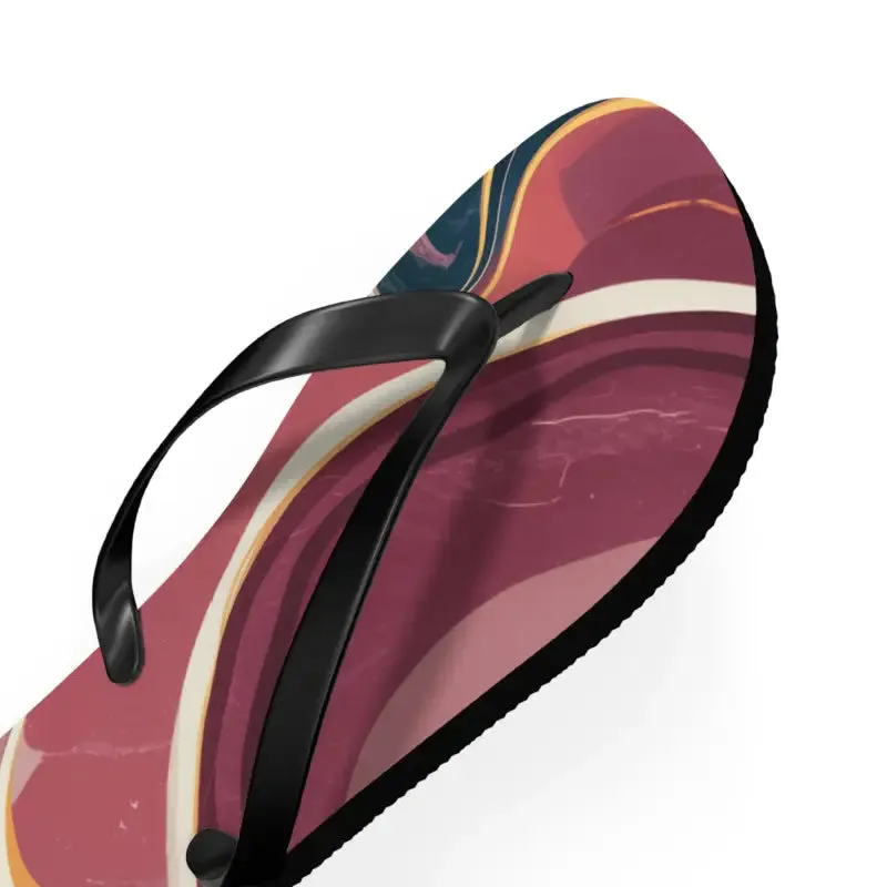 Maroon Marble Flip Flops for Effortless Summer Style