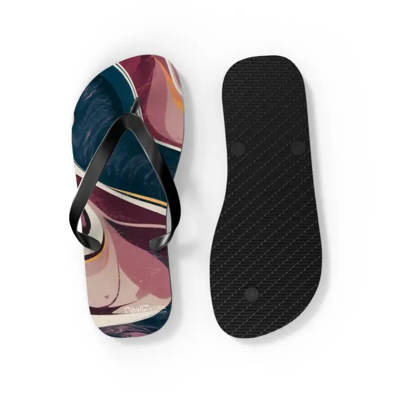 Maroon Marble Flip Flops for Effortless Summer Style