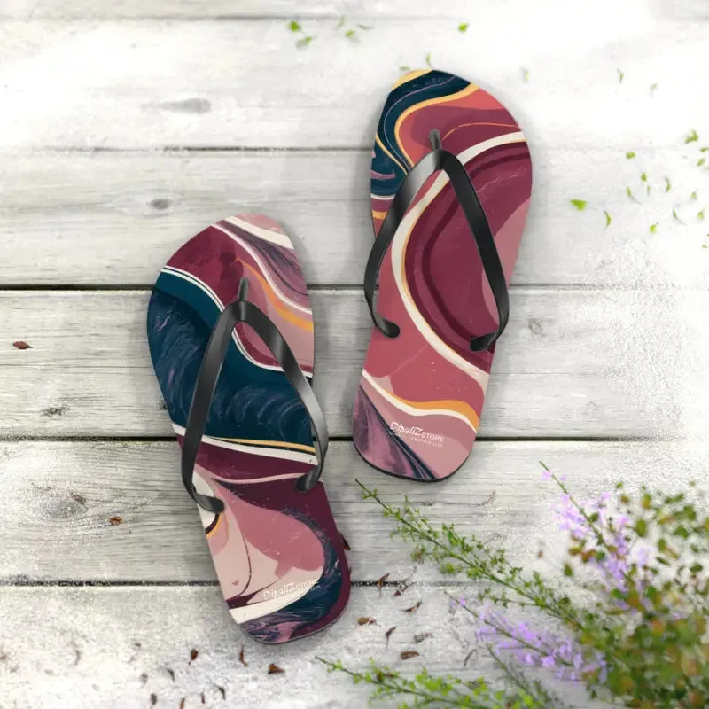 Maroon Marble Flip Flops for Effortless Summer Style