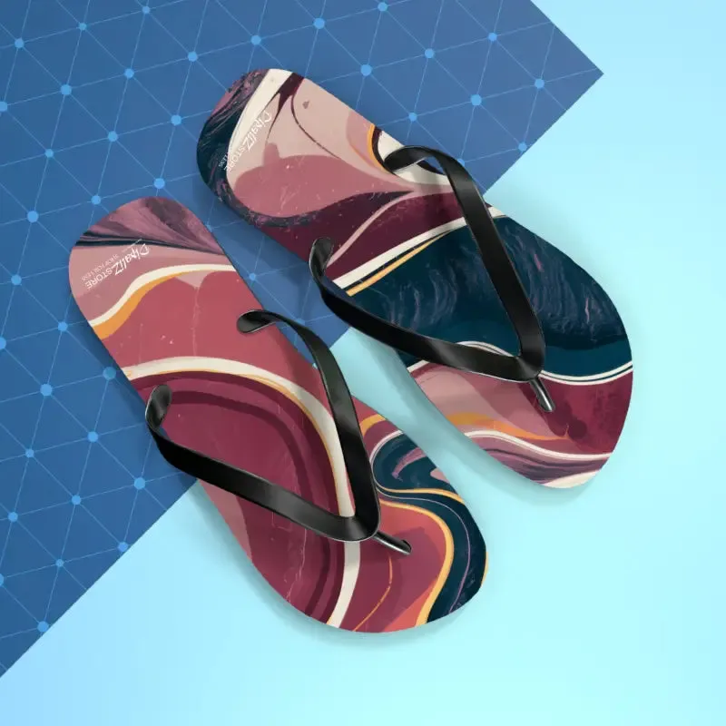 Maroon Marble Flip Flops for Effortless Summer Style