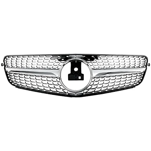 MATMACRO Diamond Grille Compatible For Mercedes Benz W204 C Class Front Grill C200 C250 C300 C350 2008 2009 2010 2011 2012 2013 2014