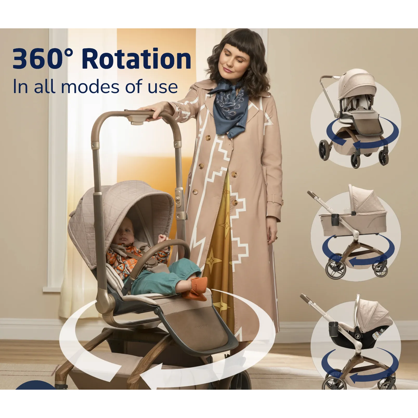 Maxi-Cosi Tana 360° Rotating Modular Stroller - Natural Heritage