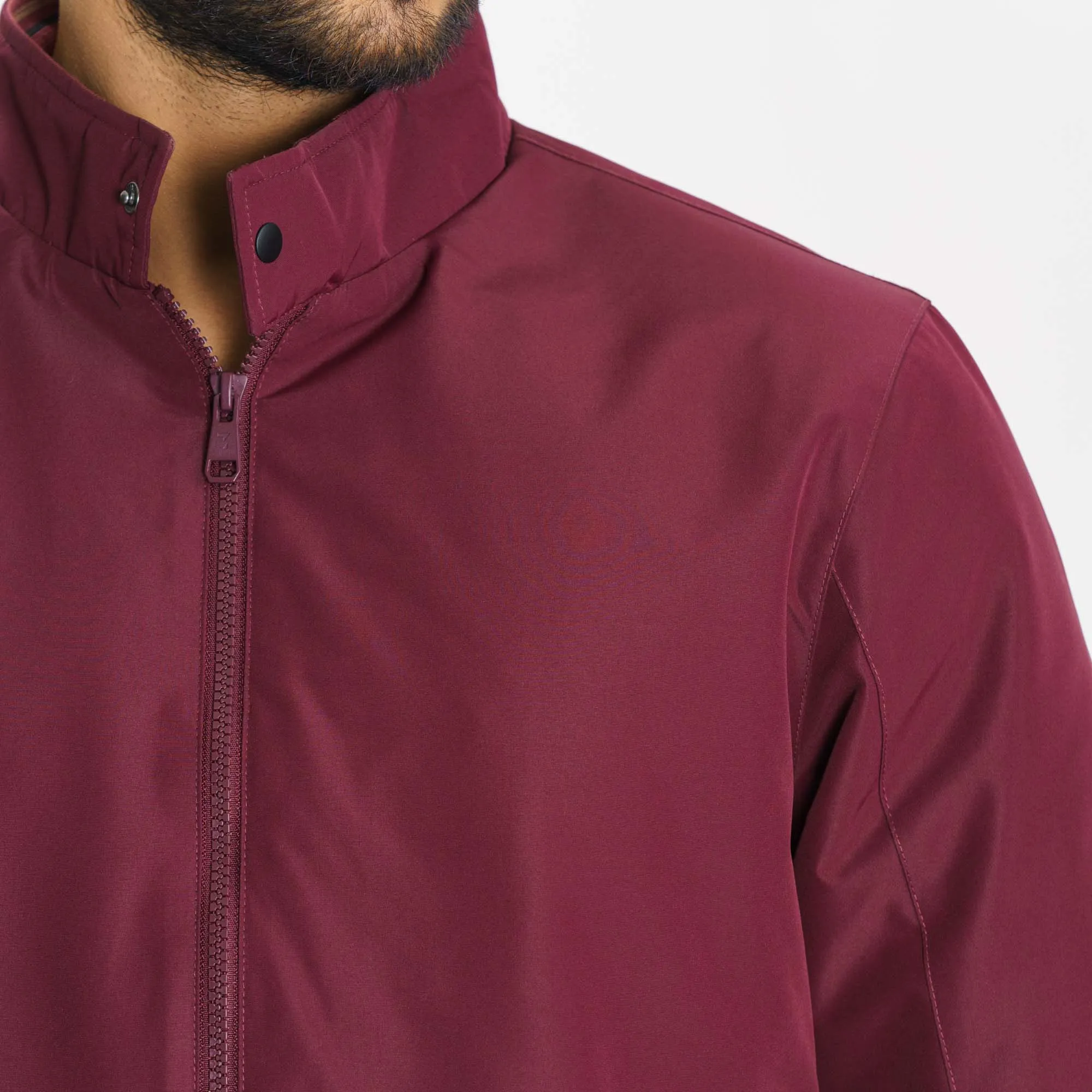Mens Maroon Bomber Jacket