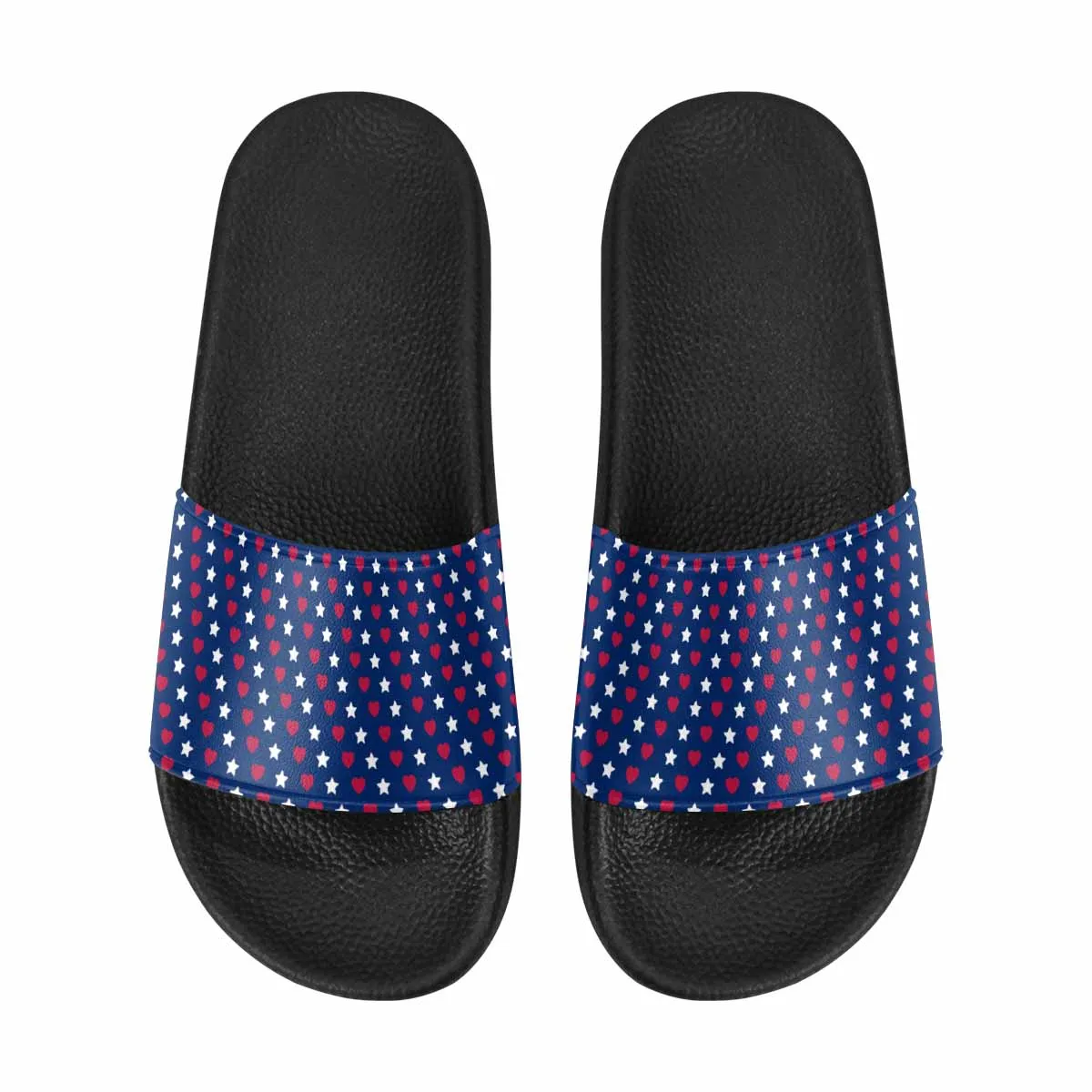 Mens Slide Sandals - Red White Blue - Stars and Stripes