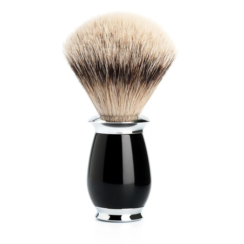 MÜHLE PURIST 3 Pc. Shaving Set, Silvertip Badger / Fusion, Black