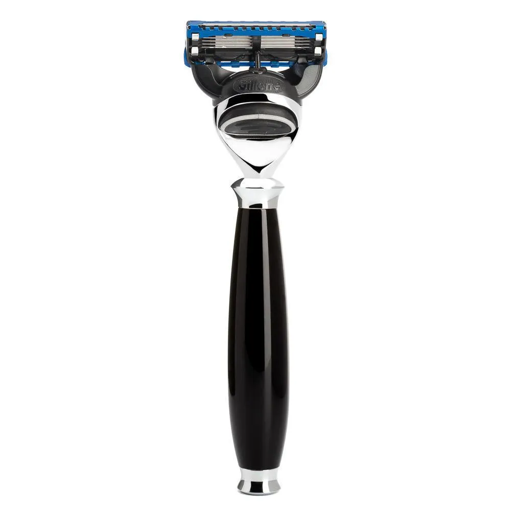 MÜHLE PURIST 3 Pc. Shaving Set, Silvertip Badger / Fusion, Black