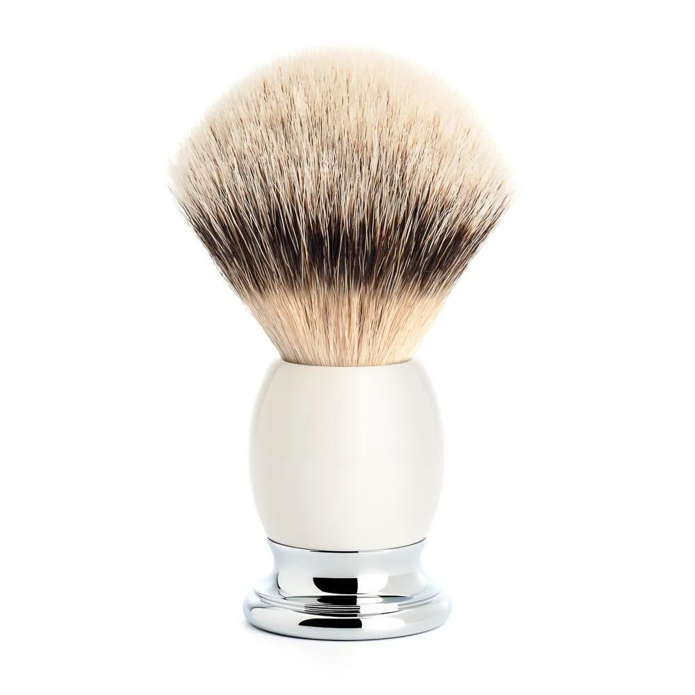 MÜHLE SOPHIST 4 Pc. Shaving Set, Silvertip Badger / Fusion Razor, Porcelain