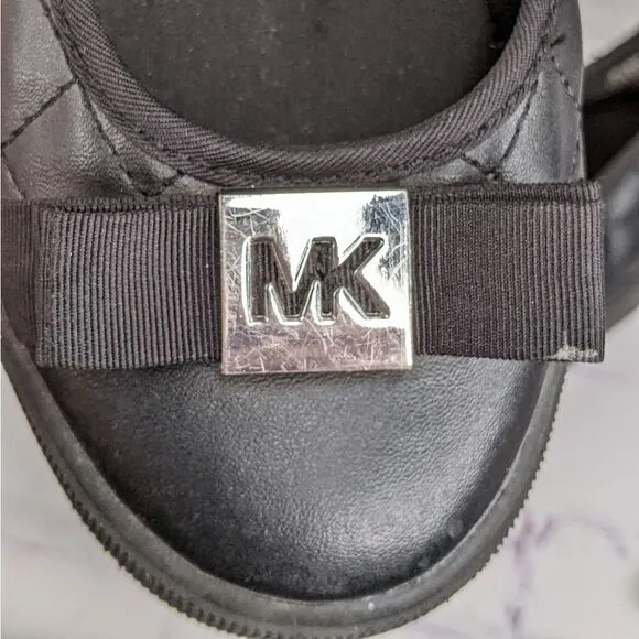 Michael Kors Cali Tracie Black Moc Logo Quilted Flats