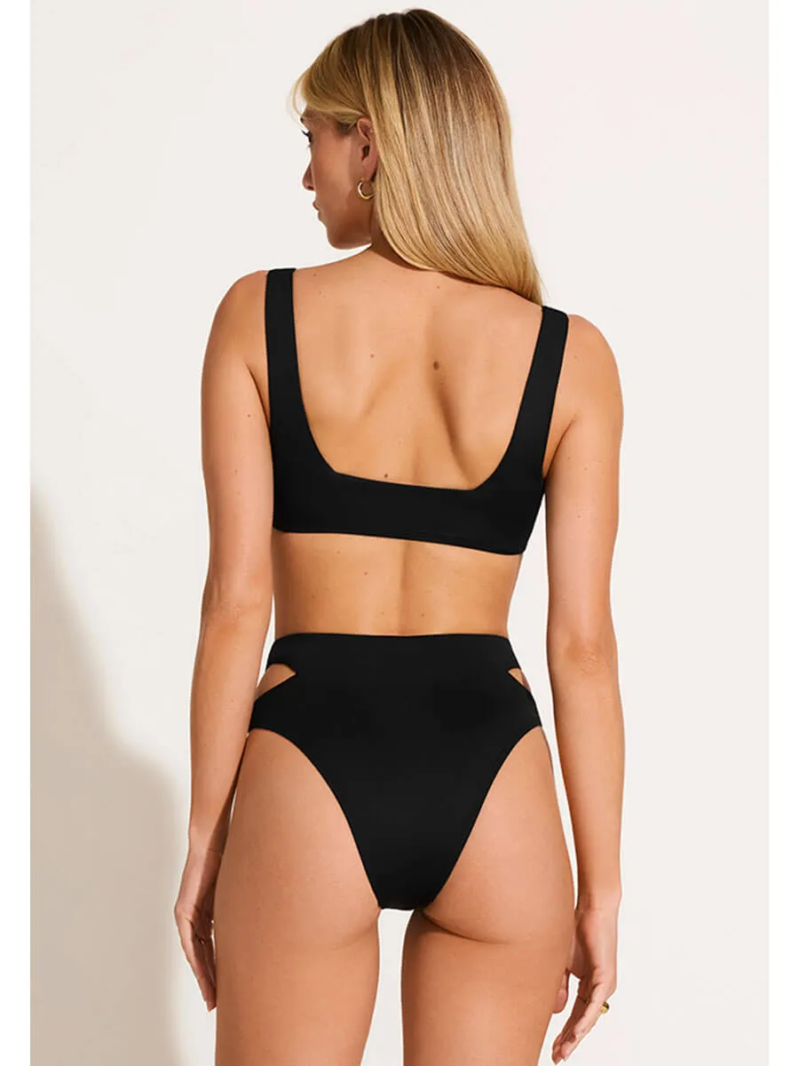 Mika Bralette Top in Eco Black