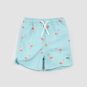 Miles The Label Flamingo Print Swim Trunk