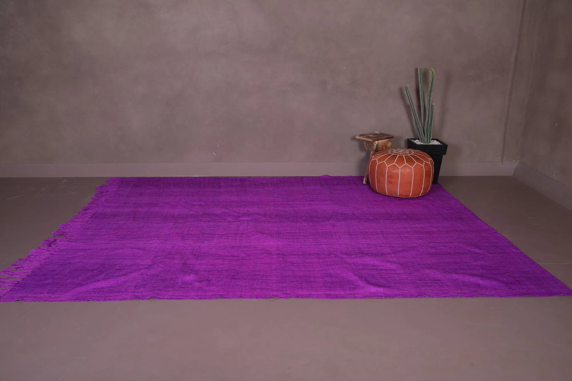 Moroccan Purple Rug - Flat Woven Berber Rug - Custom Rug