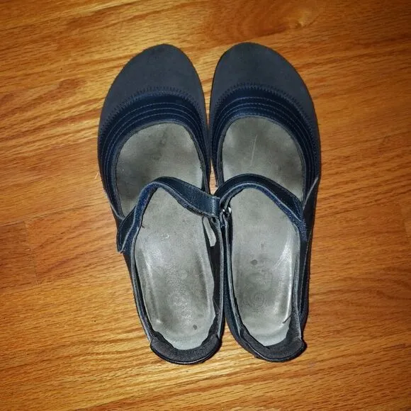 Naot blue leather Maryjane flats