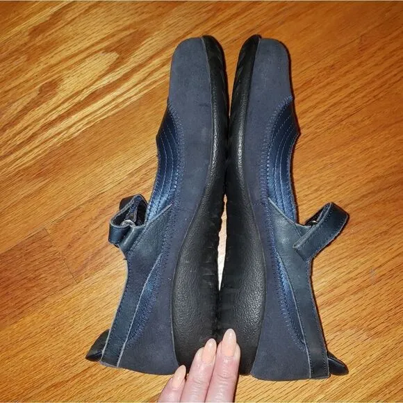 Naot blue leather Maryjane flats