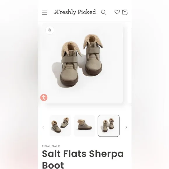 NIB Freshly Picked Salt Flats Sherpa Boot Size 9