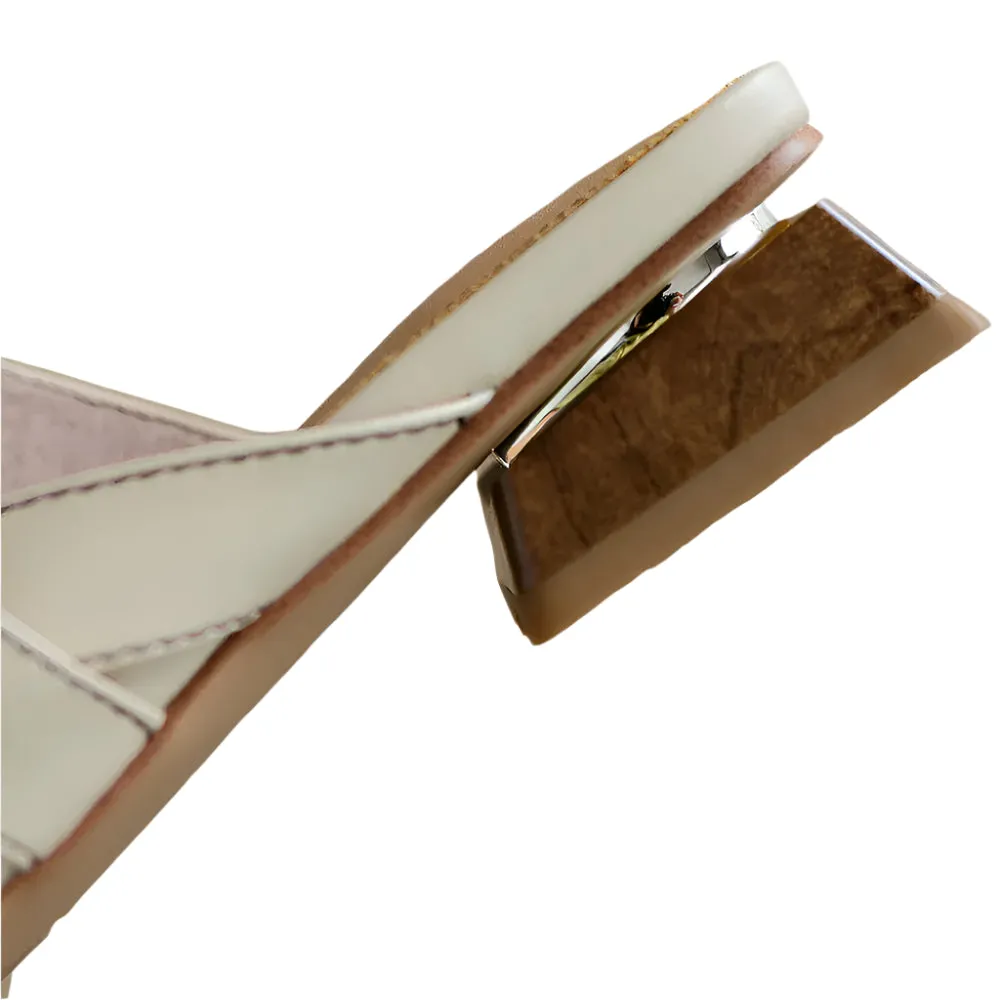 Nola Cross Strap Leather Sandals