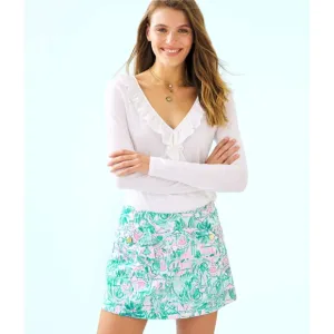 NWOT Lilly Pulitzer Madison Skort Bright Agate Green Colorful Camelflage Size XS