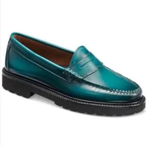 NWT JH Bass Whitney Candy Lug Weejun Loafer Flats Deep Teal Womens Sz 6 IN BOX