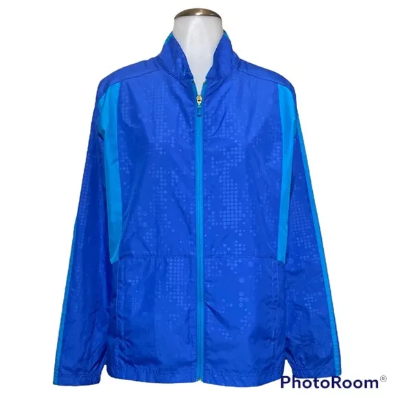 NWT Women’s Nancy Lopez Lightweight Full Zip Golf Blue Jacket Size: M