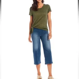 NYDJ High Rise Pull On Cropped Jeans