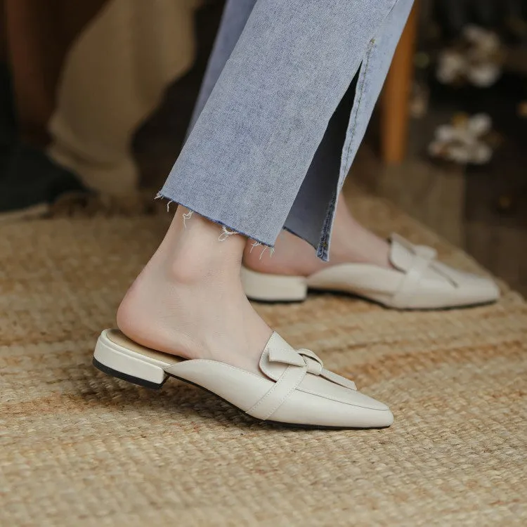 Off-White Pointed Toe Loafer Mules #001028C
