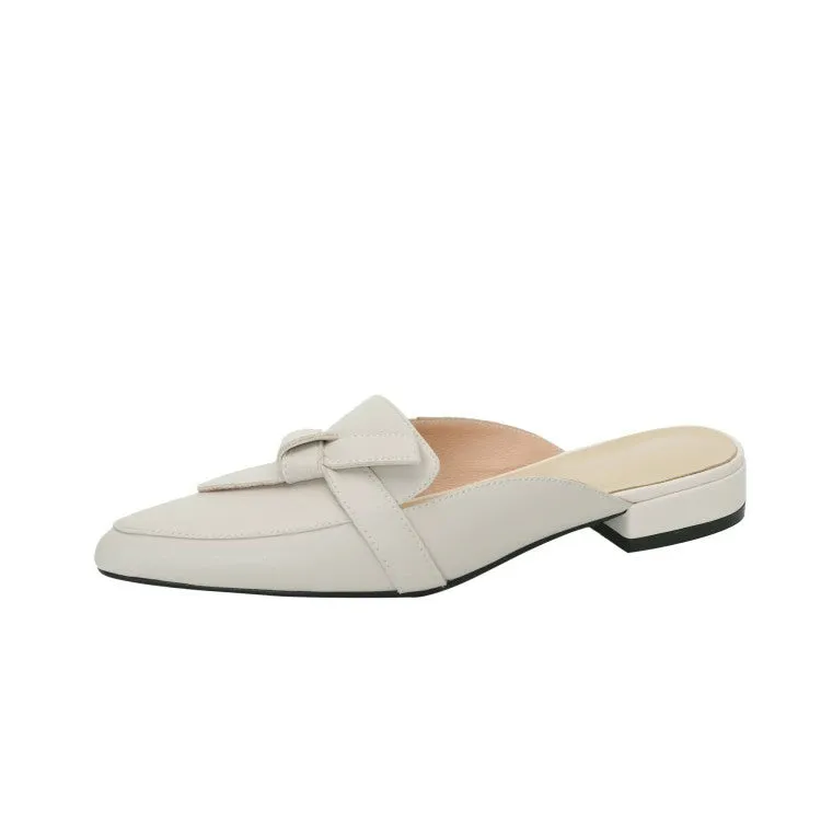 Off-White Pointed Toe Loafer Mules #001028C