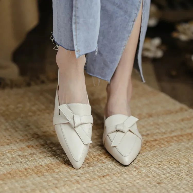 Off-White Pointed Toe Loafer Mules #001028C