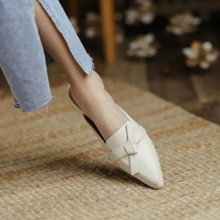 Off-White Pointed Toe Loafer Mules #001028C