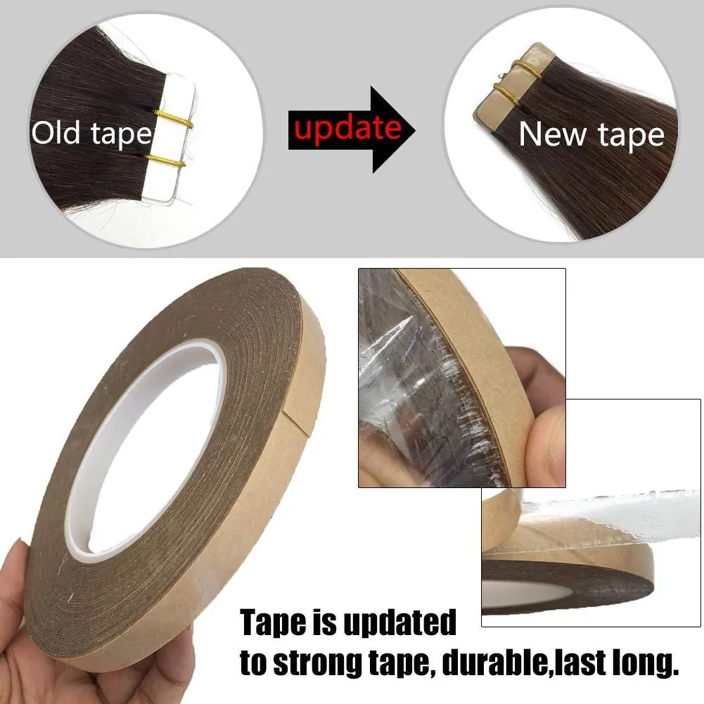 Ombre Light Blonde Highlighted Golden Blonde 20pcs 50g Straight Tape in Hair Extensions