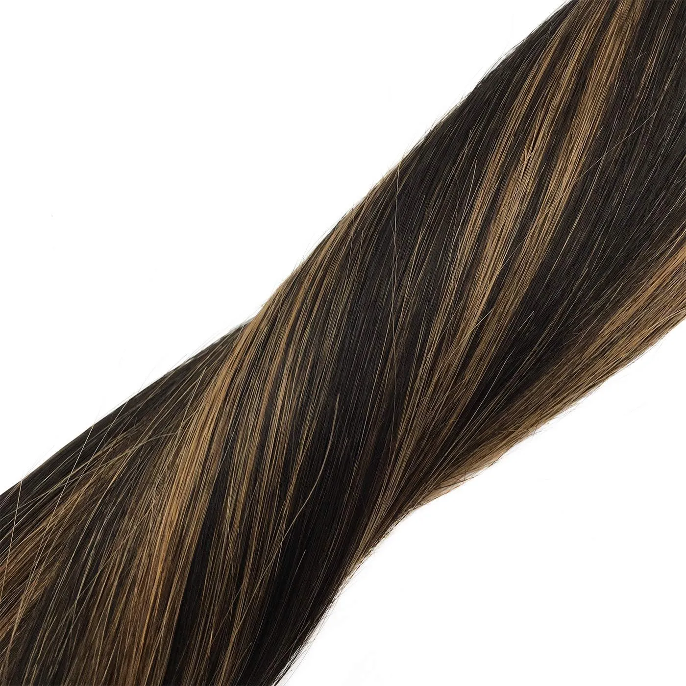 Ombre Natural Black to Chestnut Brown Balayage 20pcs 50g Straight Tape in Hair Extensions