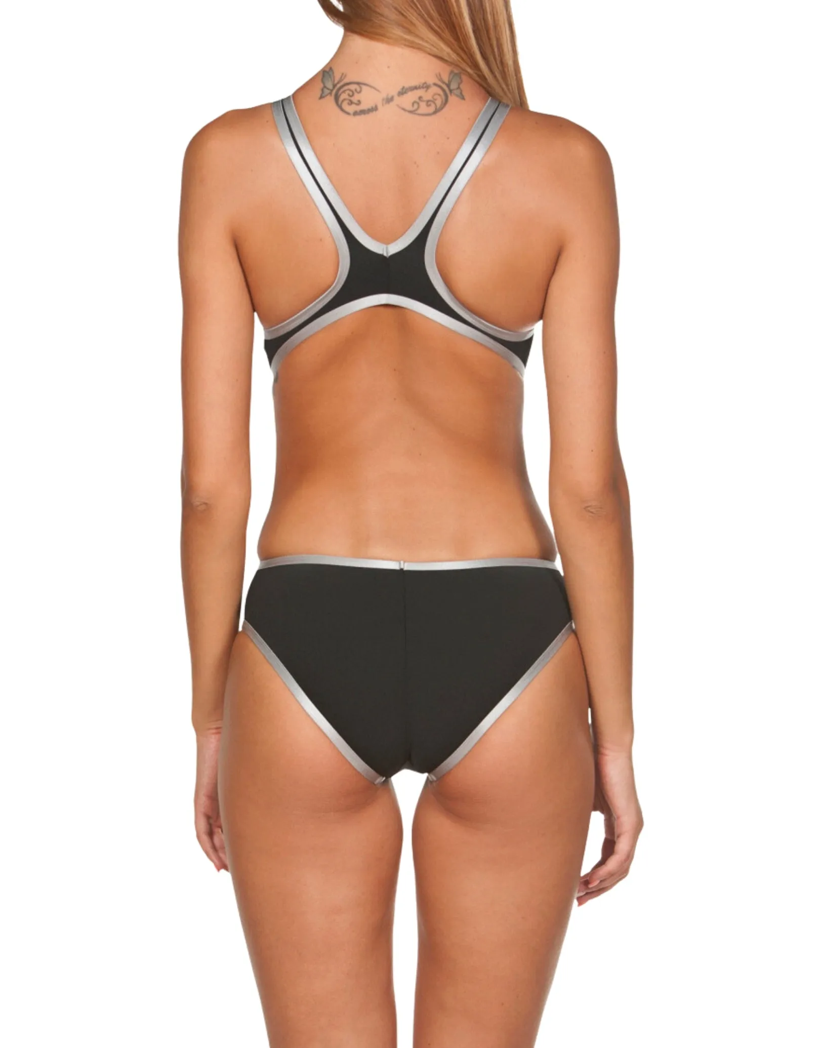 One Big Logo Swimsuit - Black/Silver