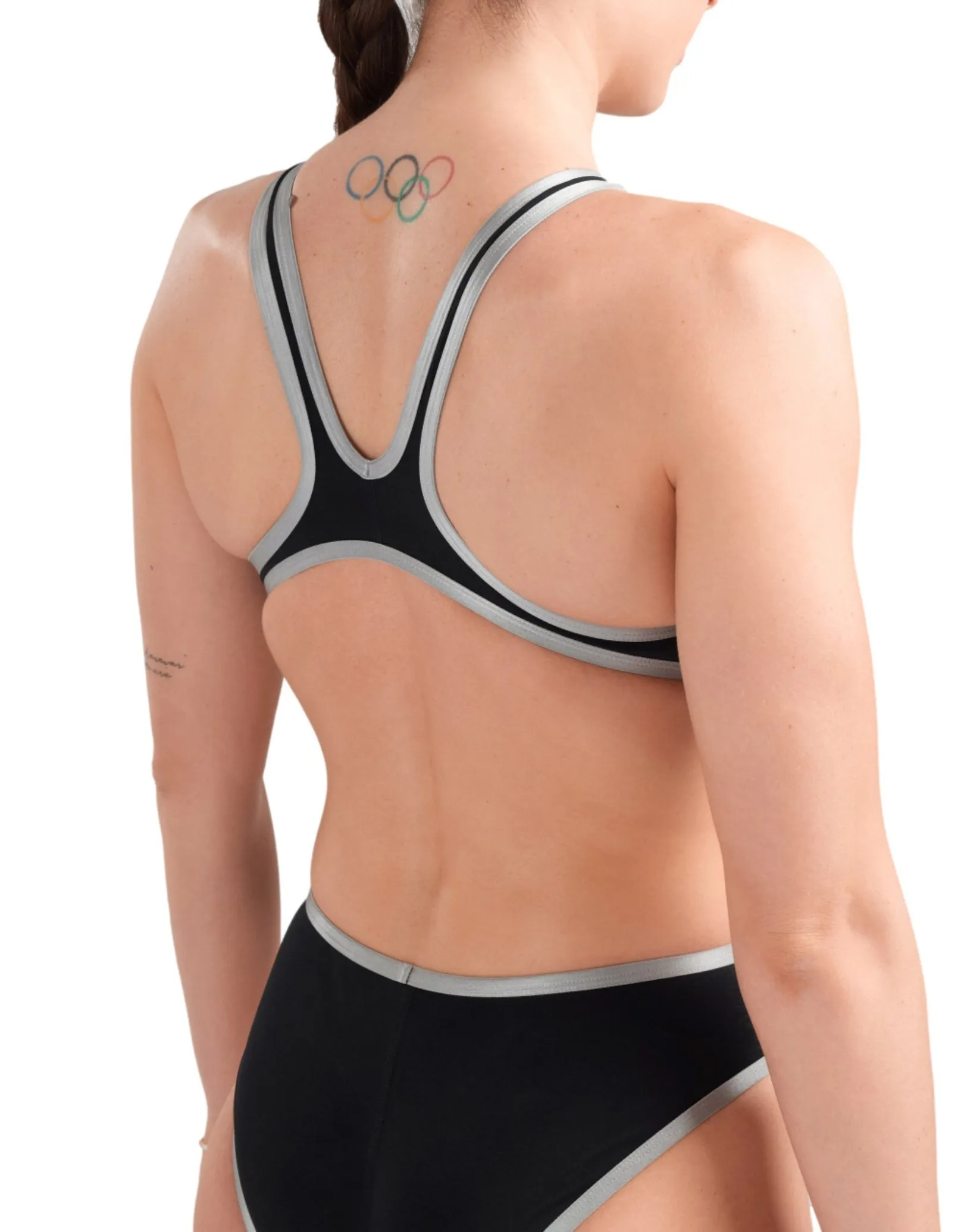 One Big Logo Swimsuit - Black/Silver