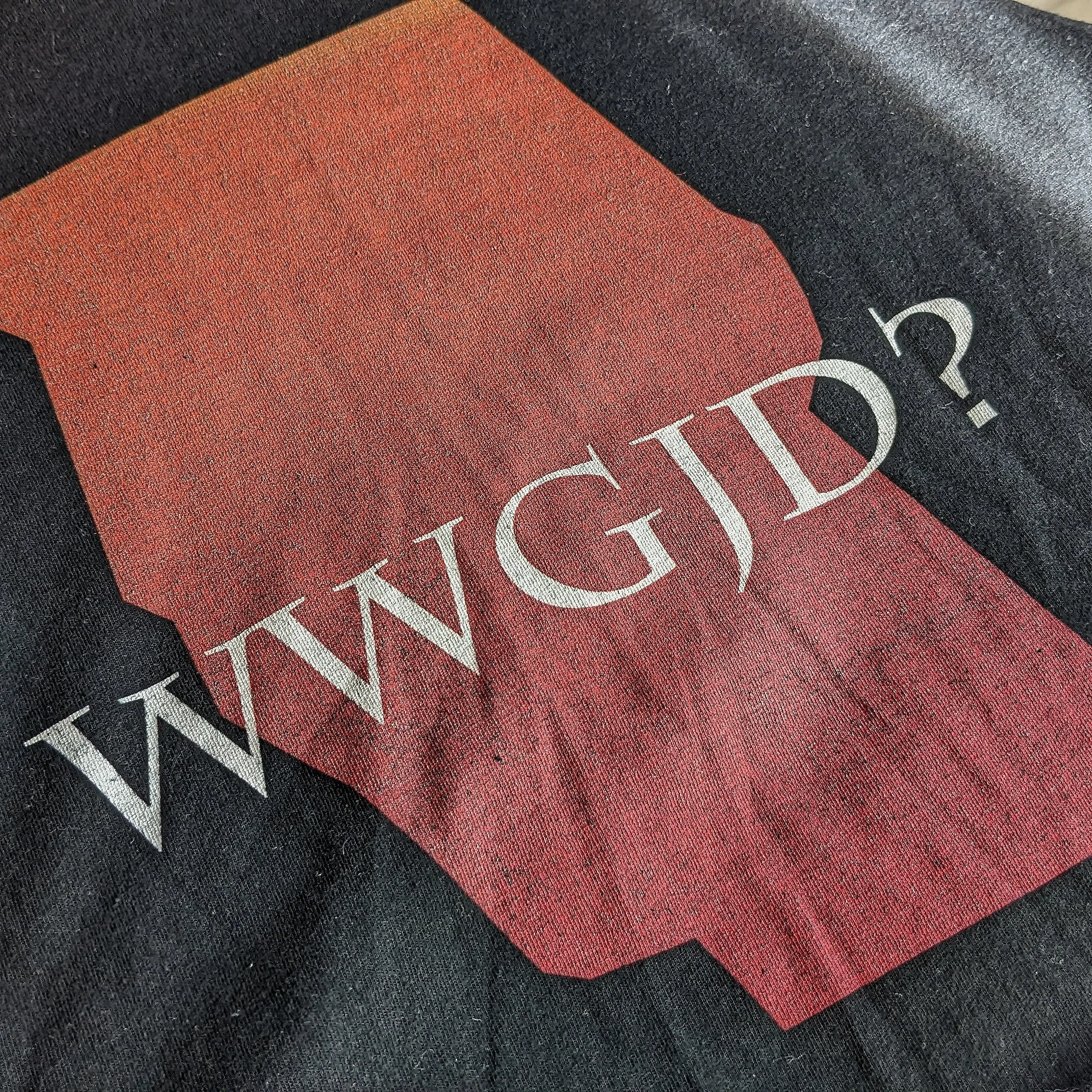 Original "WWGJD?" Black Crop Top