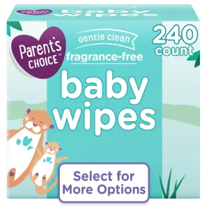 Parent's Choice Fragrance Free Baby Wipes 240 Count