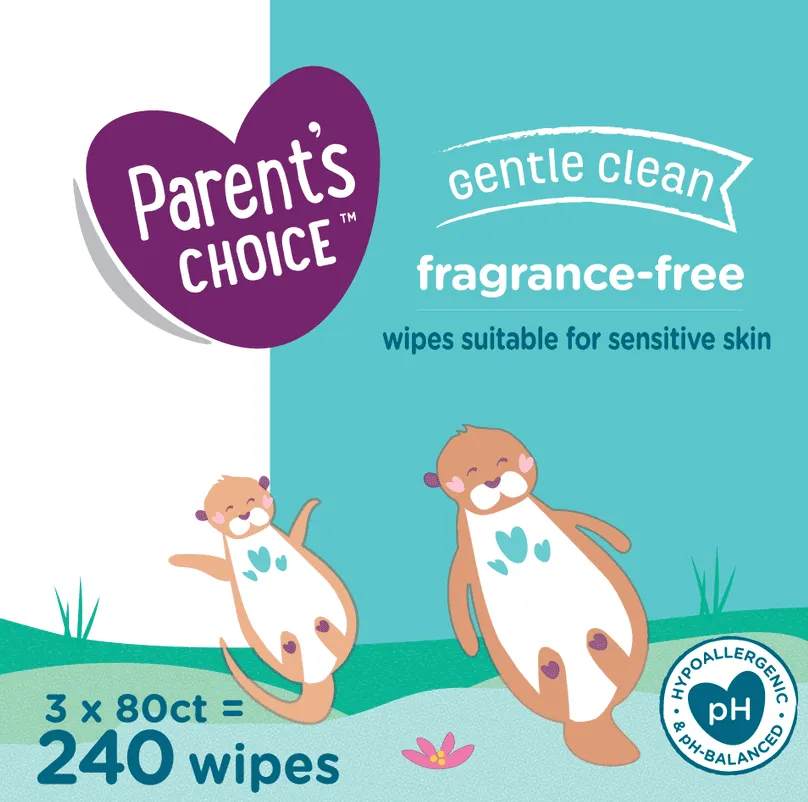 Parent's Choice Fragrance Free Baby Wipes 240 Count