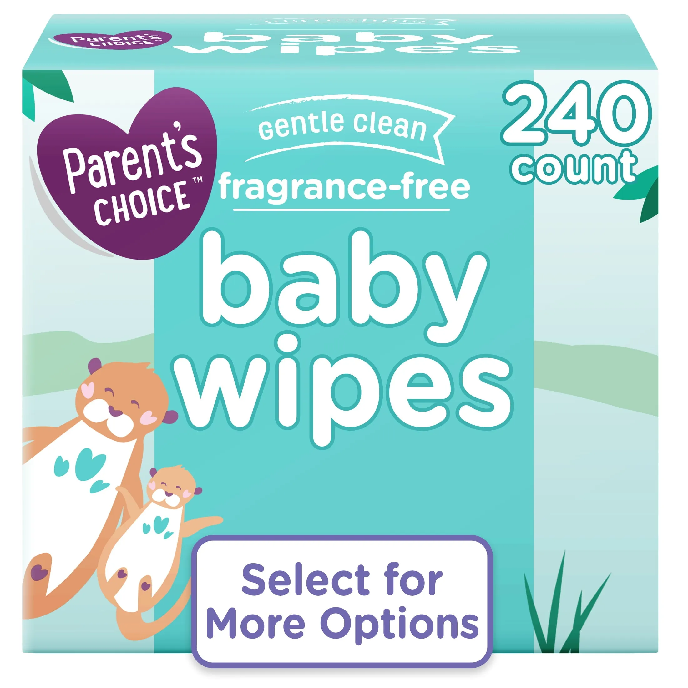 Parent's Choice Fragrance Free Baby Wipes 240 Count