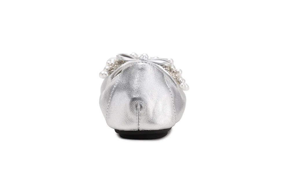 Pearl Diamante Embellished